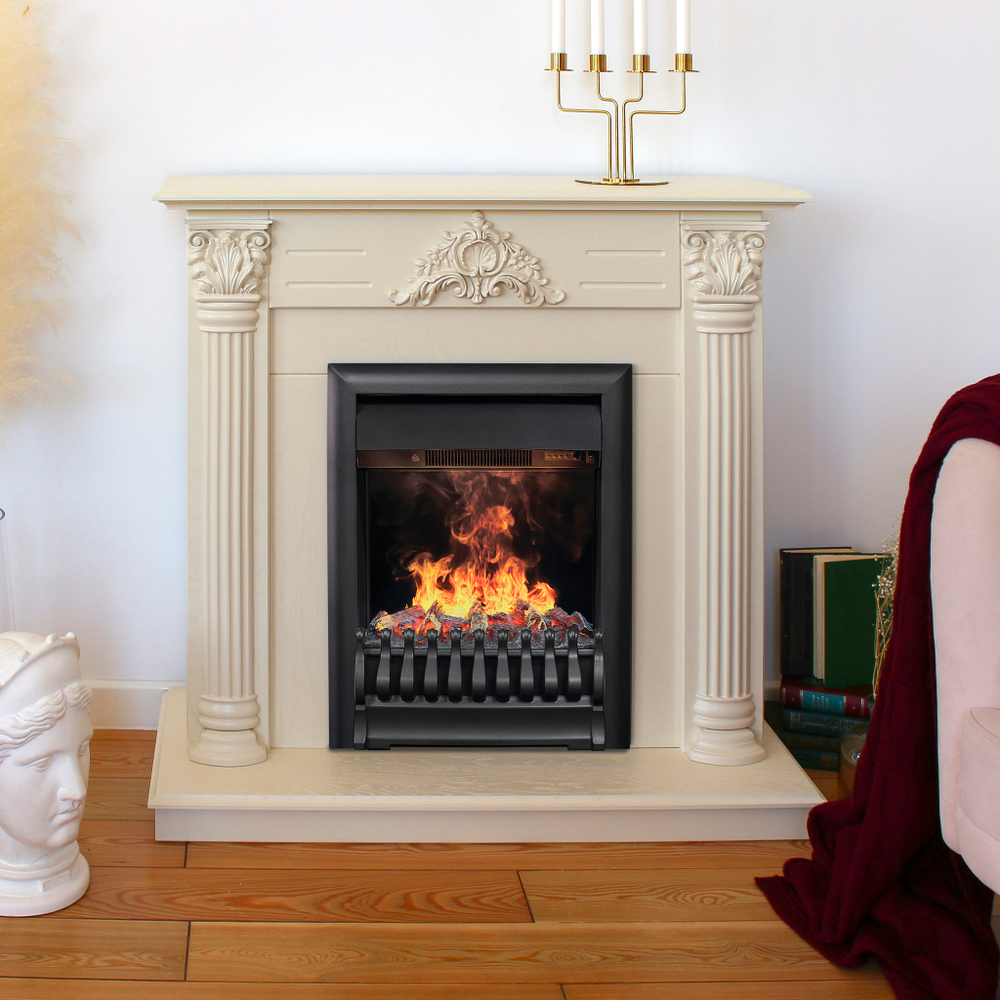 Каминокомплект Real Flame Stefania WT-F612 с очагом 3D Oregan