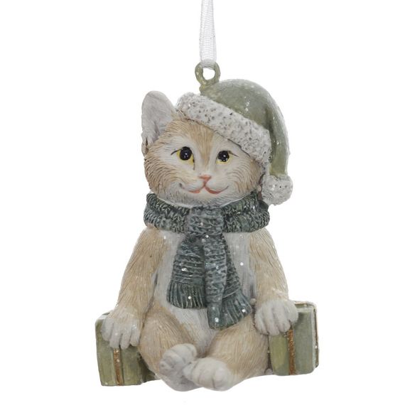 Фигурка декоративная подвесная "Котёнок", L 4,5 W 4,5 H 7 см, 2в.