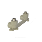 Планка монтажная PP-R серая Дн 25х1/2" НР под смеситель с водорозетками VALFEX 10124220Г