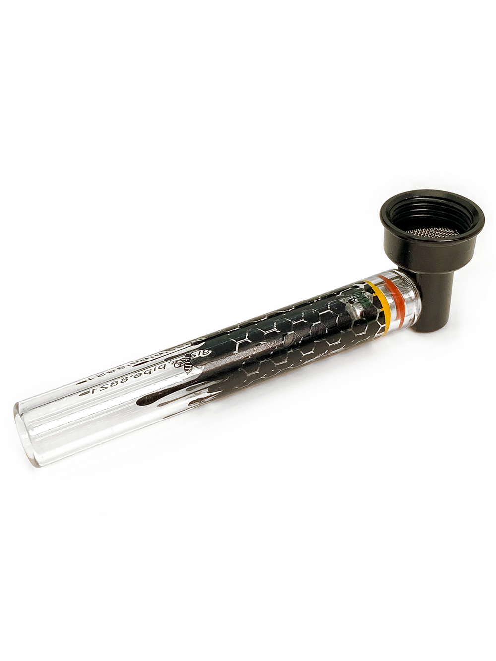 Bee Cells Shooter Black Стеклянная курительная трубка 9.5 СМ
