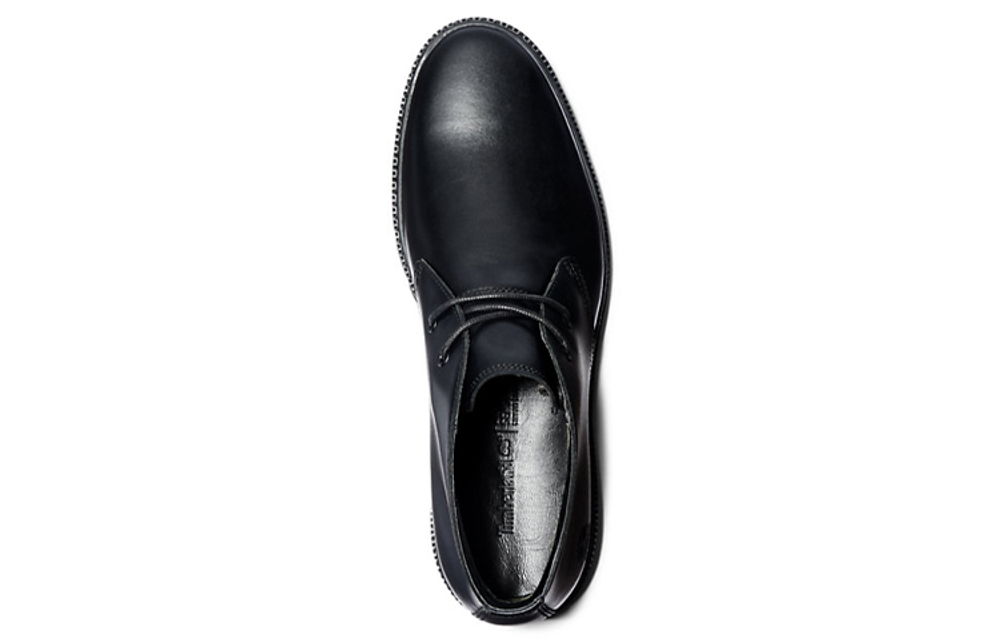 Timberland Port Union Casual Leather Shoes Men"s Mid top Black