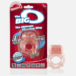 Эрекционное кольцо с вибрацией THE BIG O (Цвет: персиковый)