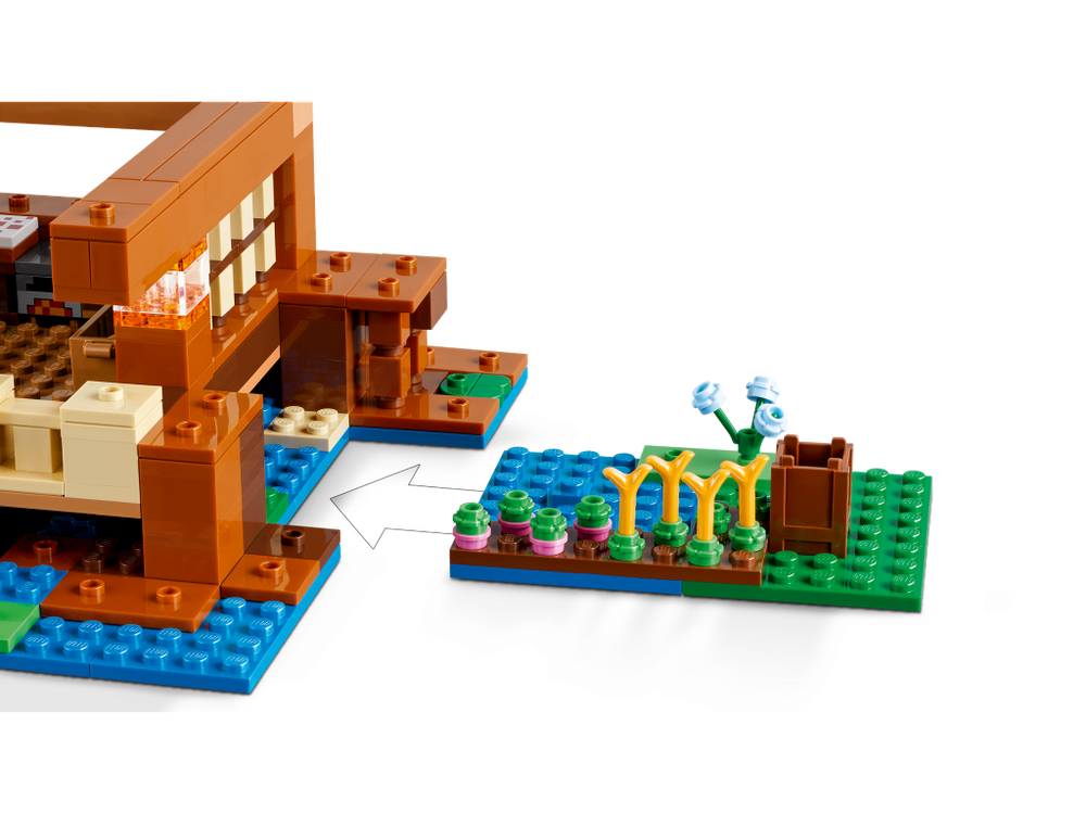 Конструктор Лего Майнкрафт Лягушачий домик | LEGO Minecraft The Frog House 21256 -коллекционный набор,  400 деталей (8+)