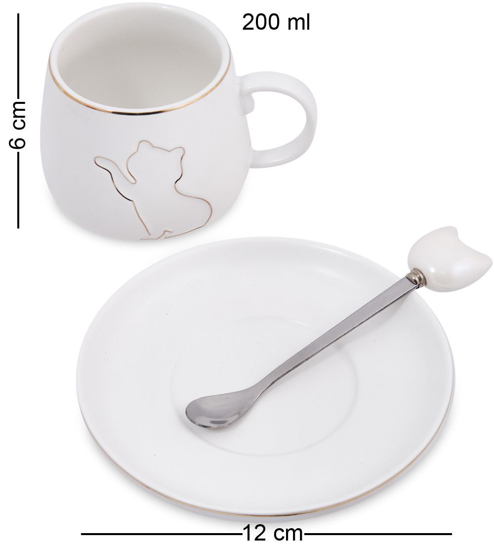 GAEM Art MUG-413/2 Чайная пара «Кошечка»