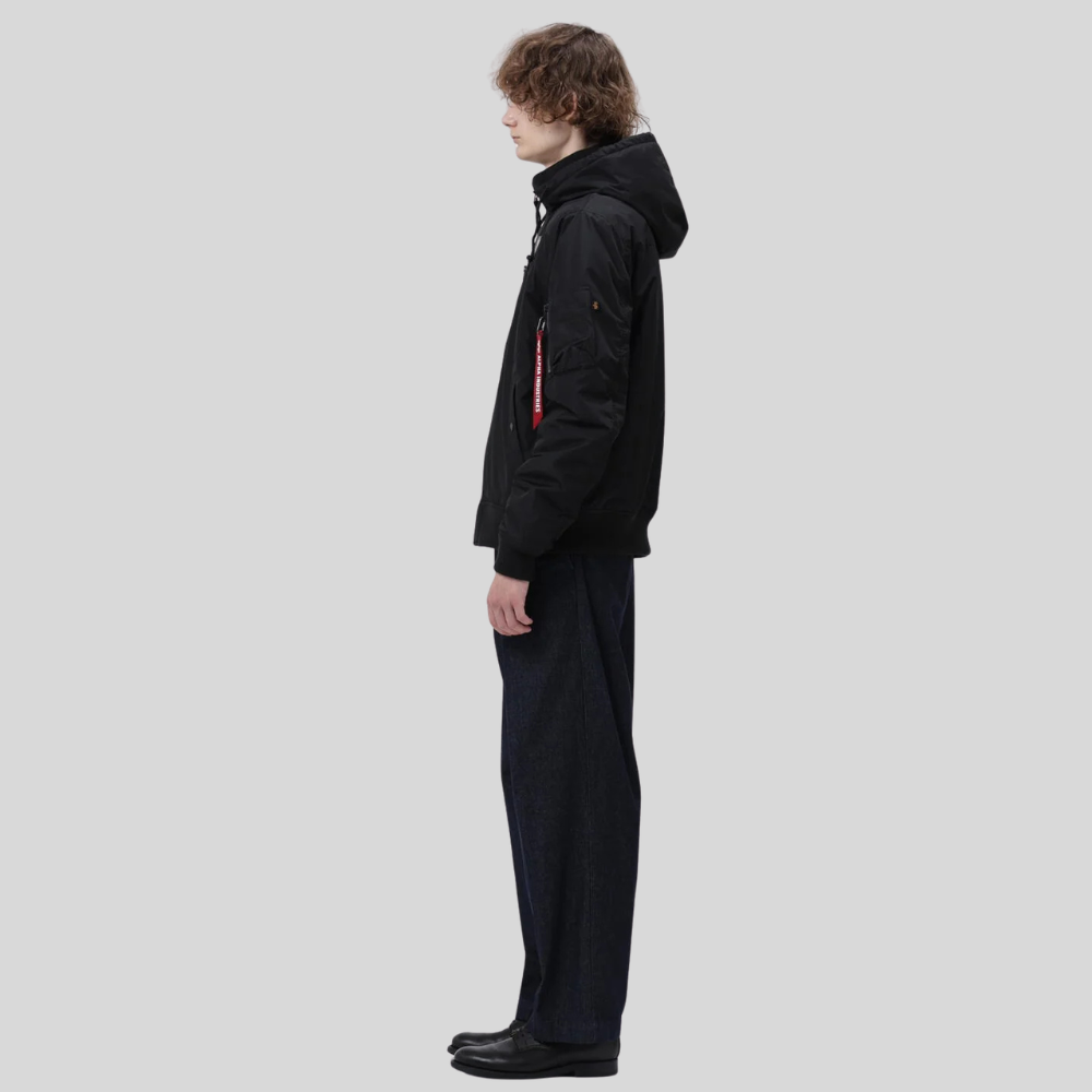 Бомбер Alpha Industries MA-1 Hooded Regular Fit Black (Черный)