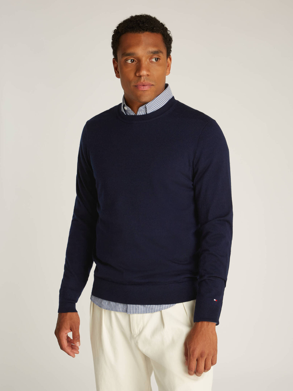 Шерстяной свитер Tommy Hilfiger - темно-синий(MW0MW36539)