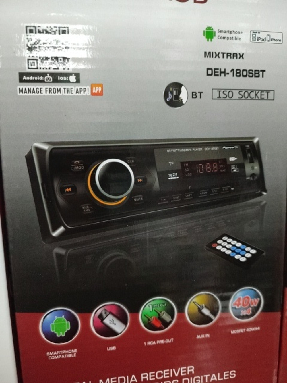 Автомагнитола USB  Pioneeir DEN-180 SBT