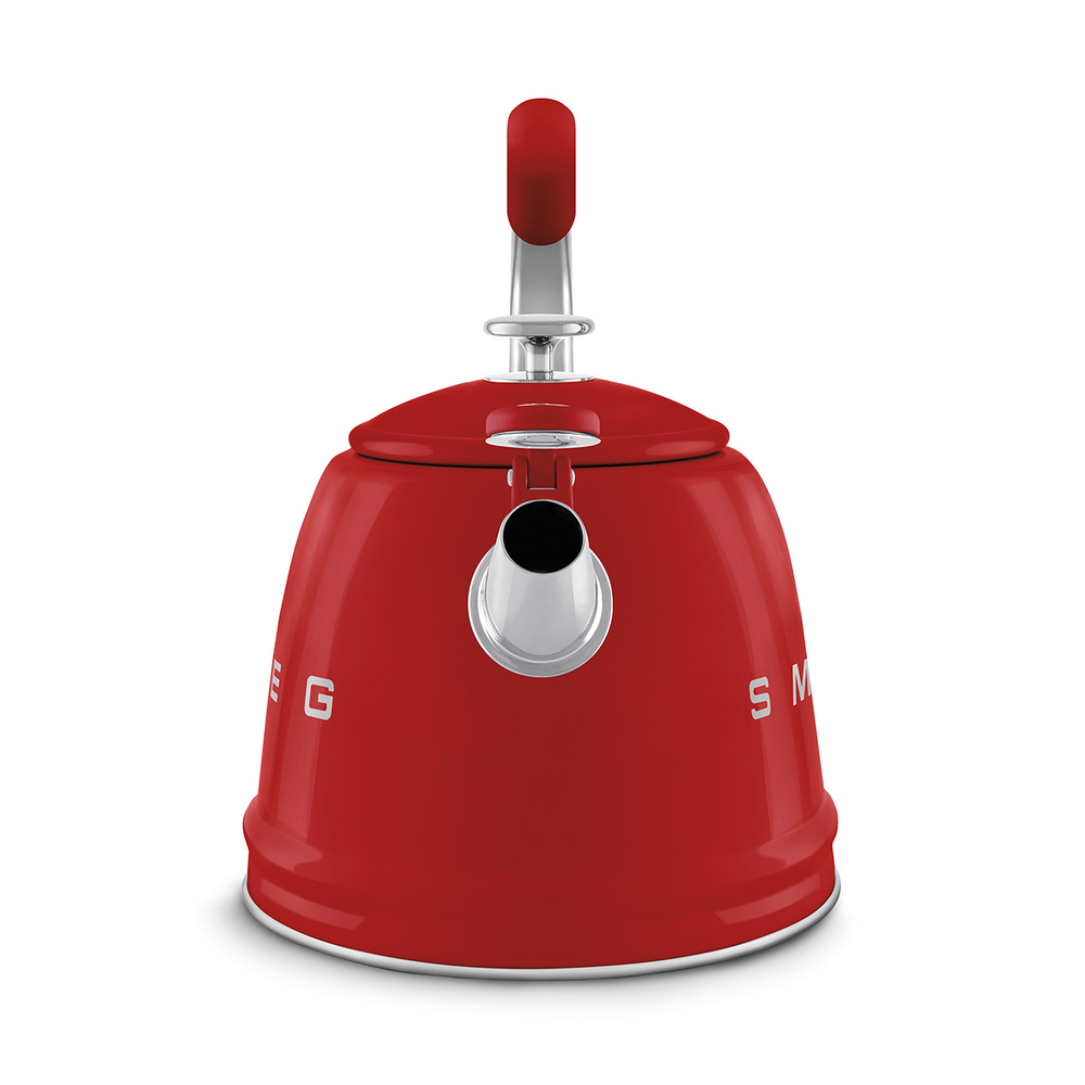 Чайник со свистком 2.3л Smeg красный