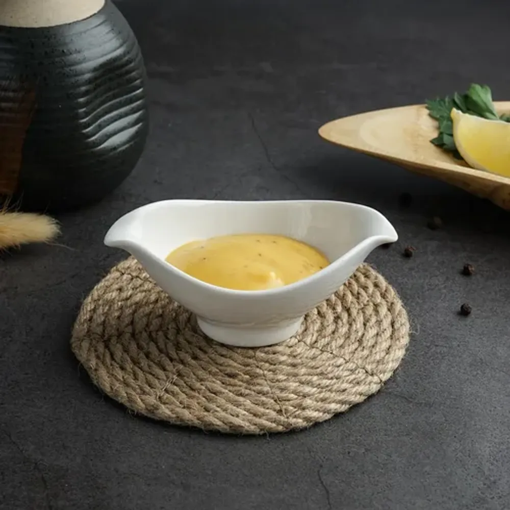 Соусник 65 мл 10,2*6 см h4 см Mini Mix овальный белый фарфор P.L. Proff Cuisine [6]