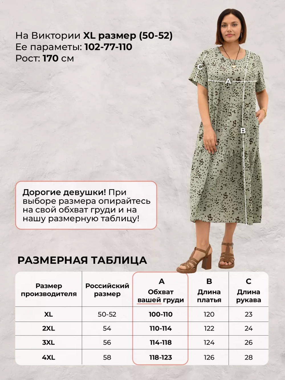 Платье летнее больших размеров в горошек