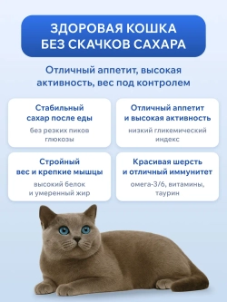 Кошки DIABETIC GLUCOSE CONTROL при сахарном диабете, 1.5 кг Ortipo Лечебный корм