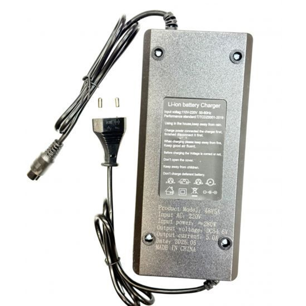 Зарядное устройство 48V (54.6V) 5A GX разъем GX16 с кулером
