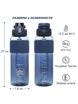Спортивная бутылка для воды с распылителем PINKAH
