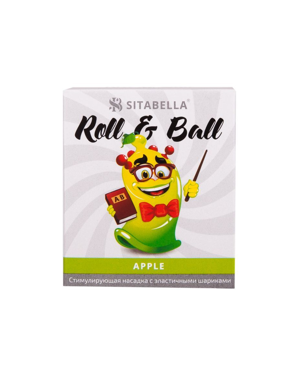 Стимулирующий презерватив-насадка Roll & Ball Apple (Цвет: прозрачный)