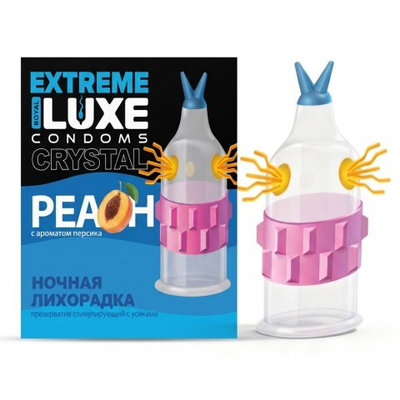 LUXE EXTREME НОЧНАЯ ЛИХОРАДКА - Презерватив с ароматом персика, 1 шт (прозрачный)
