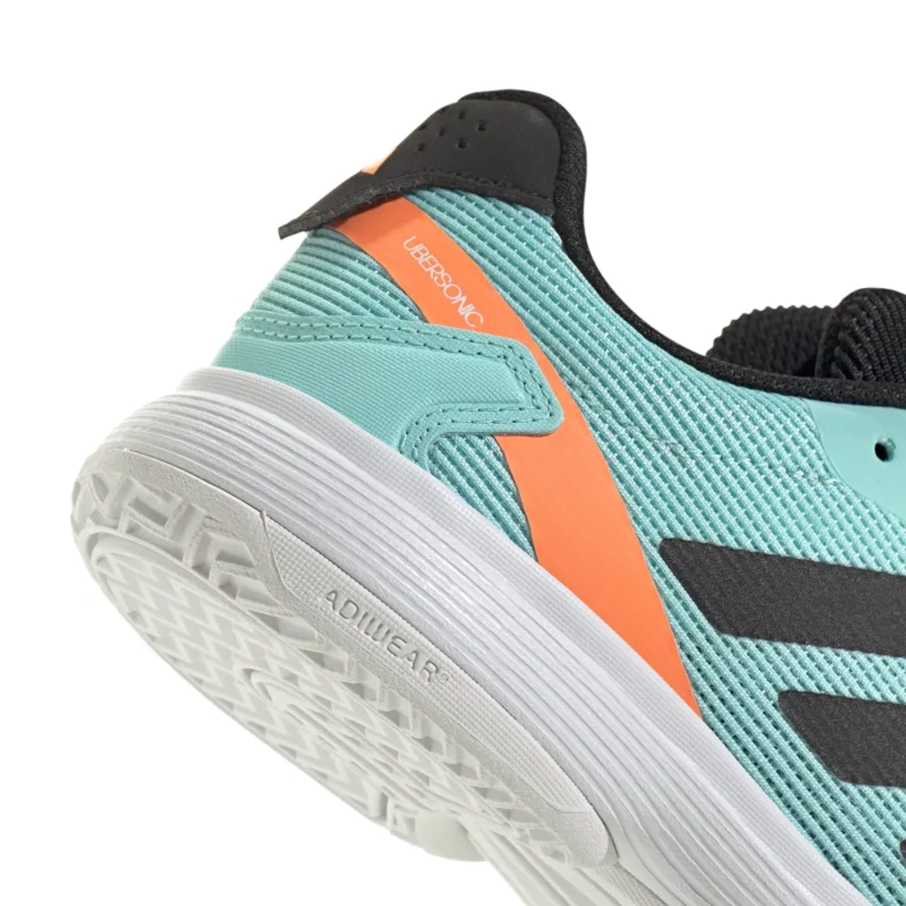 Детские теннисные кроссовки Adidas Ubersonic K - flash aqua/core black/lucid orange
