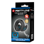 Черное эрекционное виброкольцо Pretty Love Quentin Vibrating Silicone Cock Ring BI-210312Z