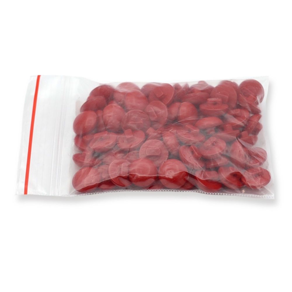 Пуговицы на ножке 18L=11 мм, пластик (red (красный)), 72 шт, PS20
