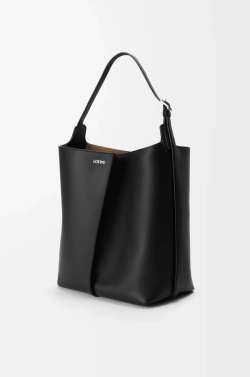 Loewe Большая сумка-тоут Bilbao из гладкой телячьей кожи, черный