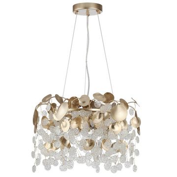 Люстра подвесная 6*E14 5104/6 золотистый/прозрачный Coins Odeon Light