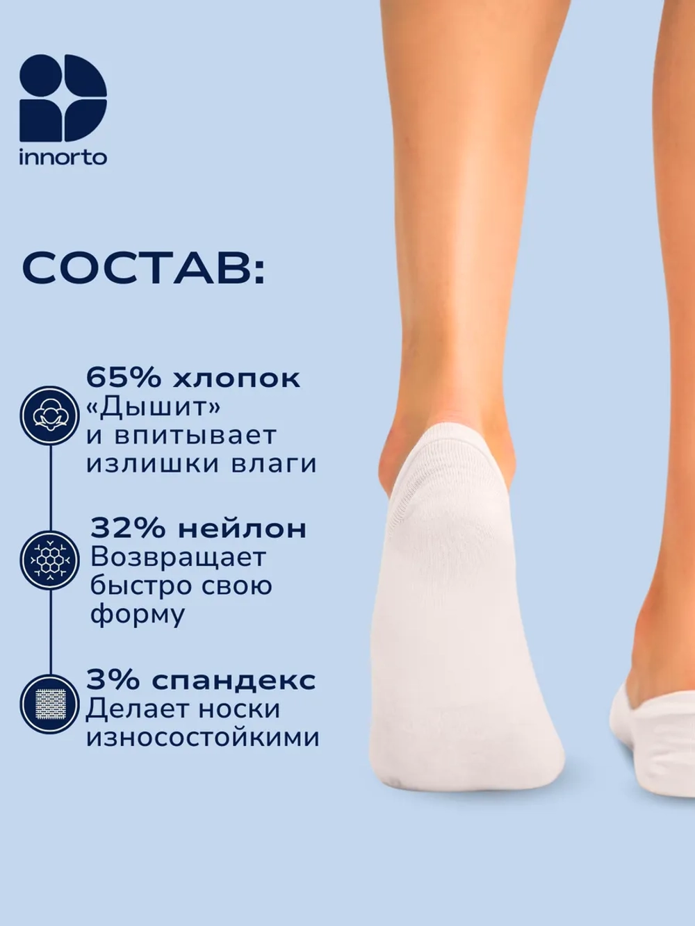 Носки с пальцами короткие