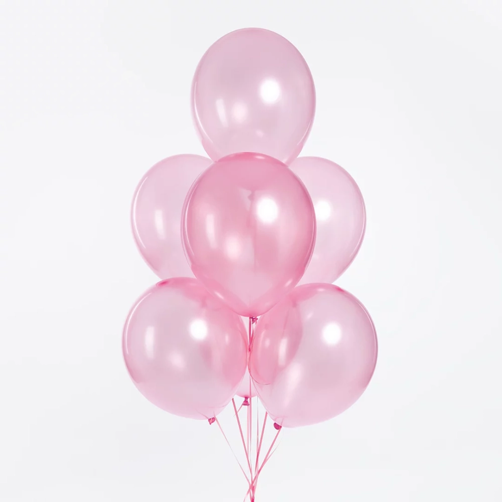 Облако из шаров c гелием Перламутр Pink 15 шаров