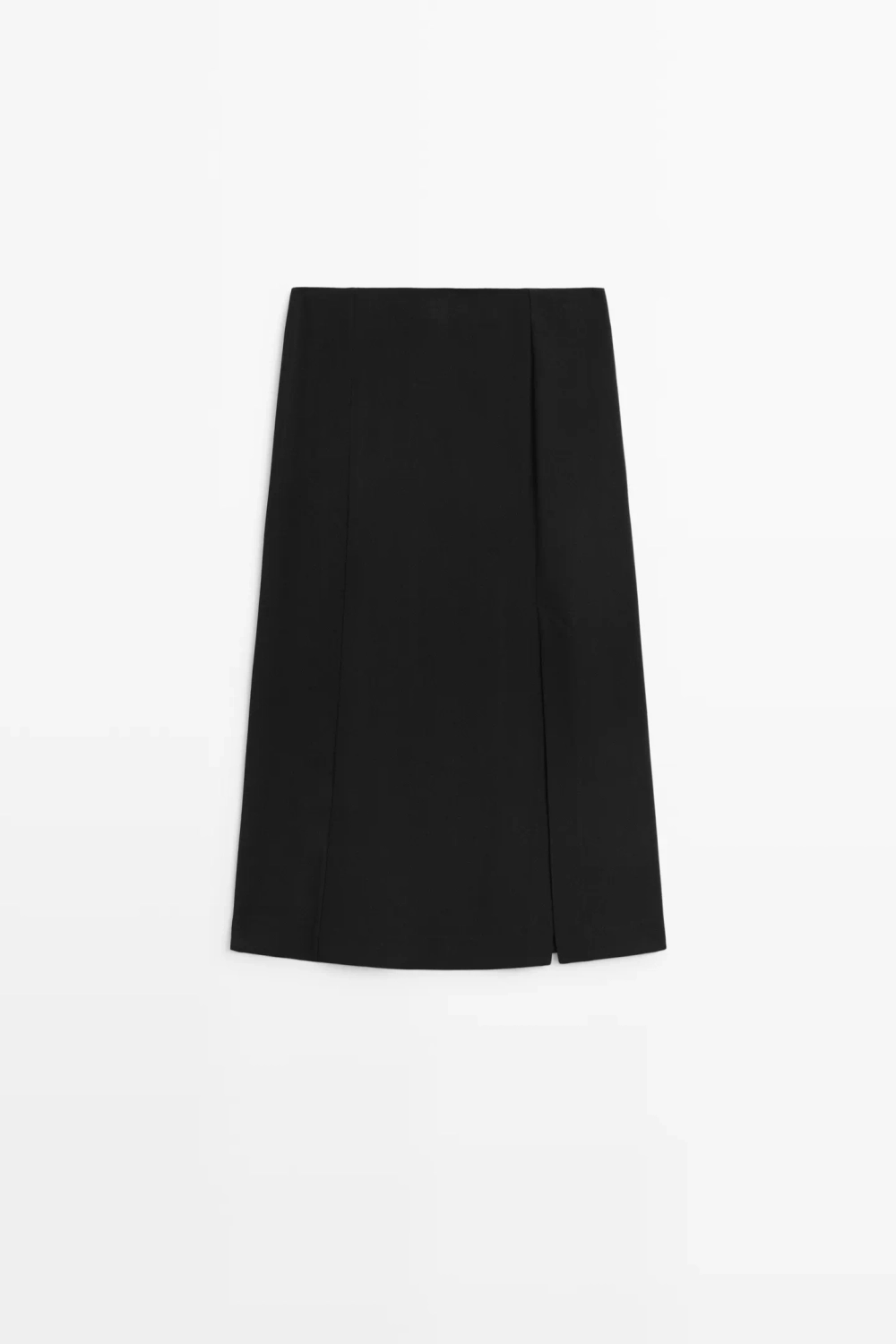 Massimo Dutti Юбка-миди с пуговицами, черный