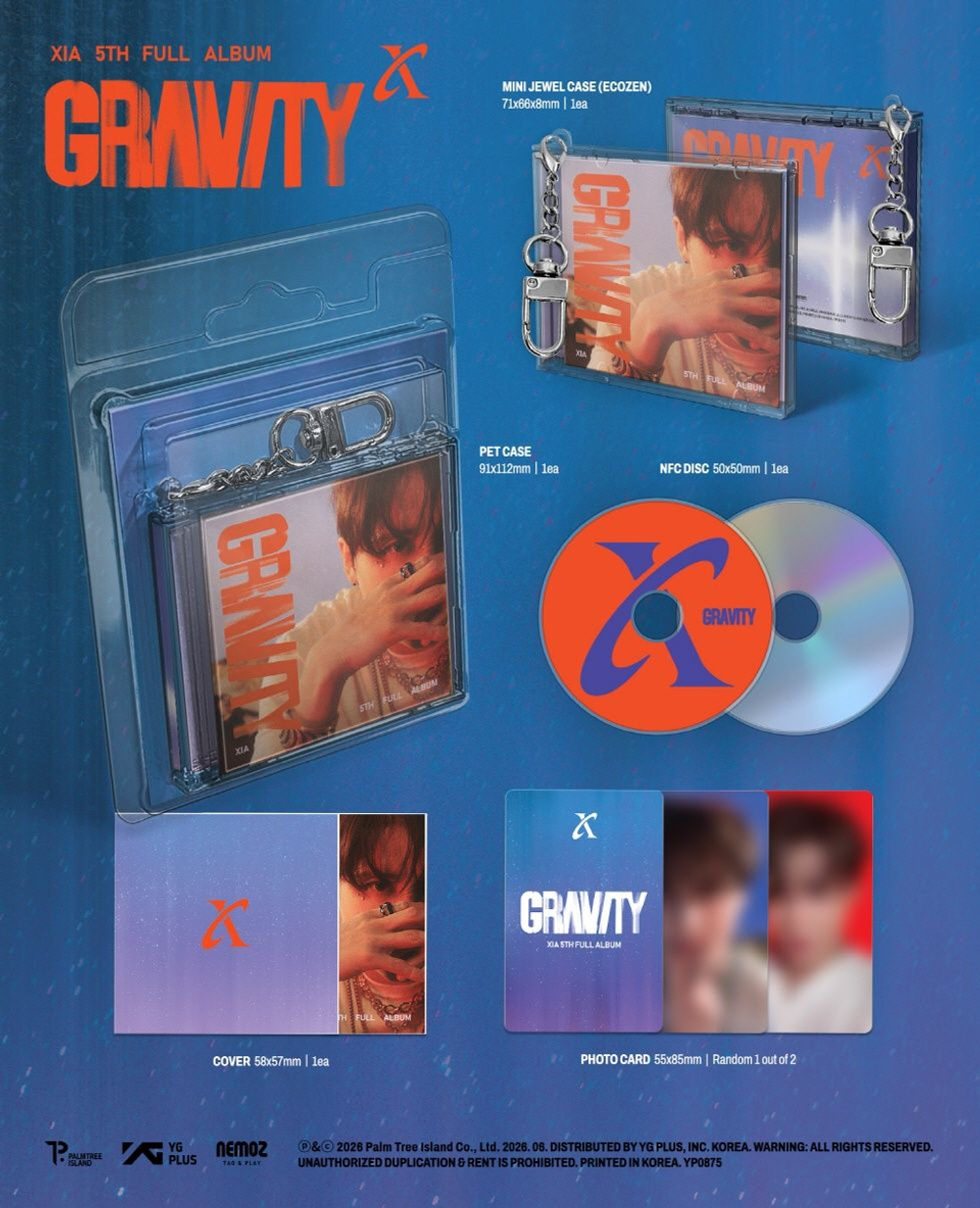 Альбом XIA (KIM JUN SU) - GRAVITY 5th Full Album KEYRING (LIMITED) Version
