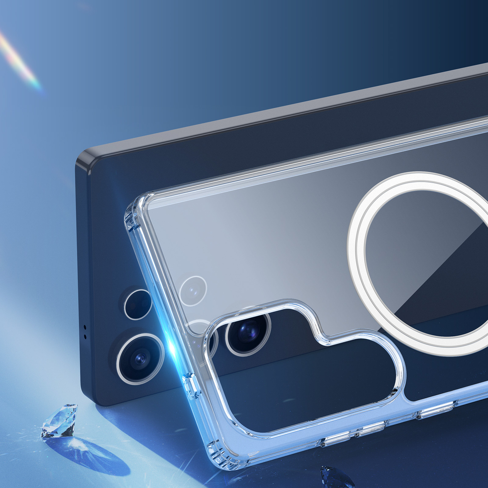 Усиленный прозрачный чехол с MagSafe от Dux Ducis для Samsung Galaxy S25 Ultra, серия Clin Mag Series Case