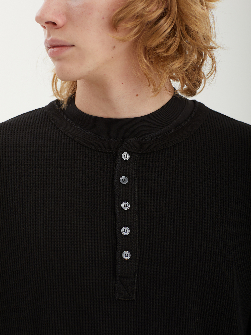 Мужской Лонгслив Waffle Henley