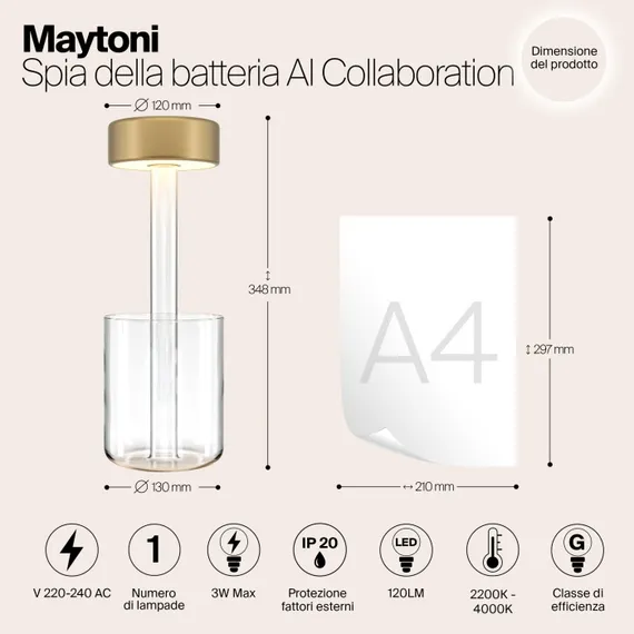 Интерьерная настольная лампа AI Collaboration MOD229TL-L3G3K1 Maytoni