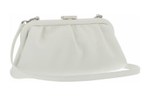 Balenciaga Calfskin One Shoulder Crossbody Clutch Women"s White