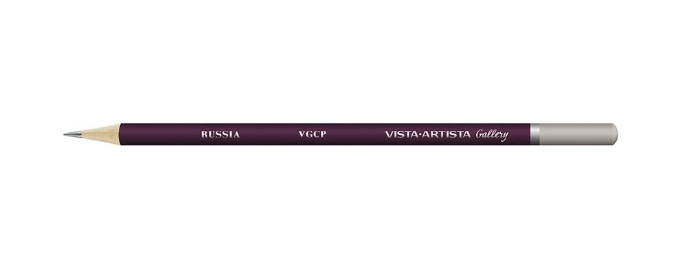 Карандаш цветной художественный заточенный, 6 шт, 801 Серый (Gray), Vista-Artista Gallery VGCP