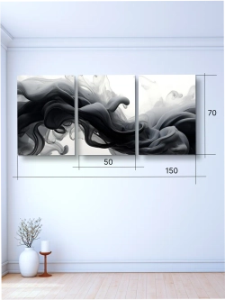 Картина Черные брызги модульная 50x70см 3шт.