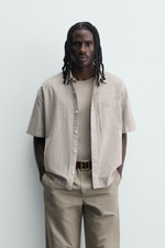 РУБАШКА RELAXED FIT В КЛЕТКУ С ВЫШИВКОЙ — ZARA · 7446/310