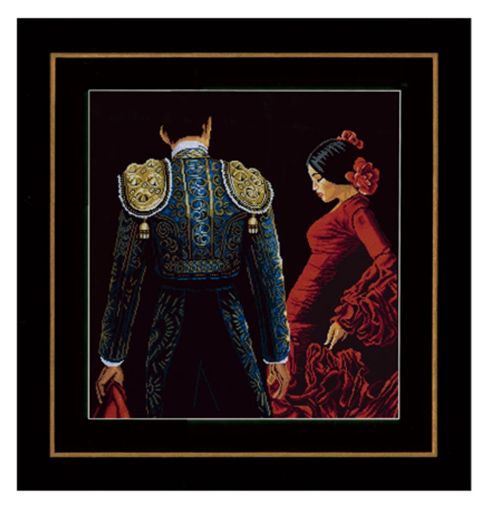 Набор для вышивания нитками Lanarte, Dancing passion, 48х50 см