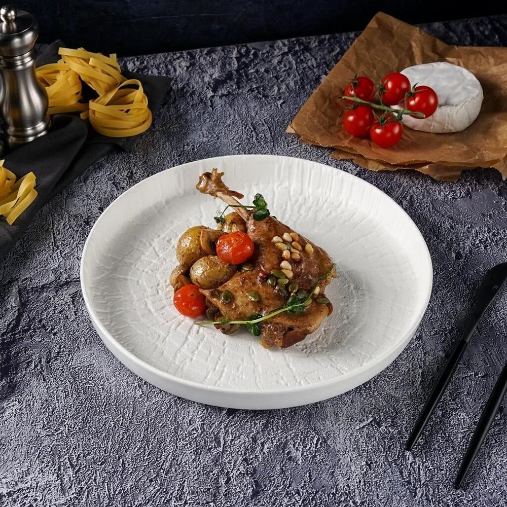 Тарелка с бортом d 27 см h3 см White Raw Wood P.L. Proff Cuisine [3]