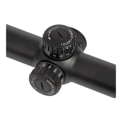 Прицел Gaut Obsidian 1-8x24, сетка 39, 1/2 МОА - механизмы ввода поправок, крупный план