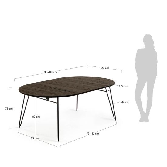 Круглый стол Norfort 120(200) х 120 La Forma Испания 