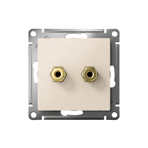 Розетка акустическая двойная Systeme Electric AtlasDesign Бежевый ATN000287