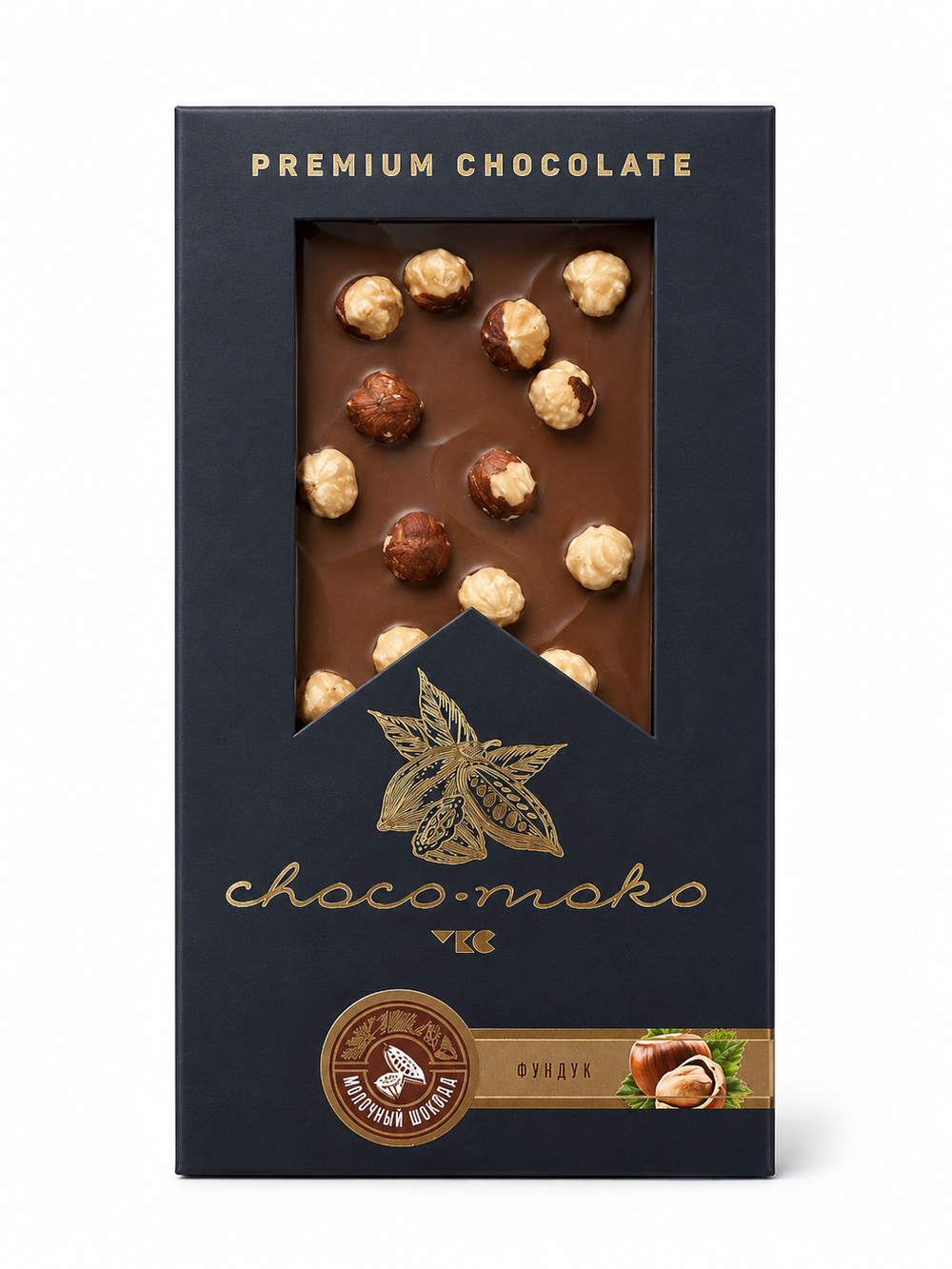 Шоколад молочный с фундуком «choko-moko», 100 г