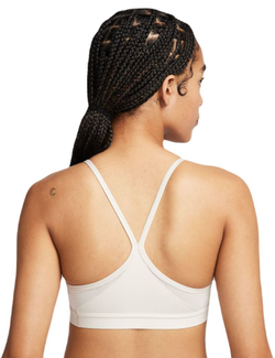ТОП теннисный Nike Indy Bra V-Neck - light orewood brown/light orewood brown/white