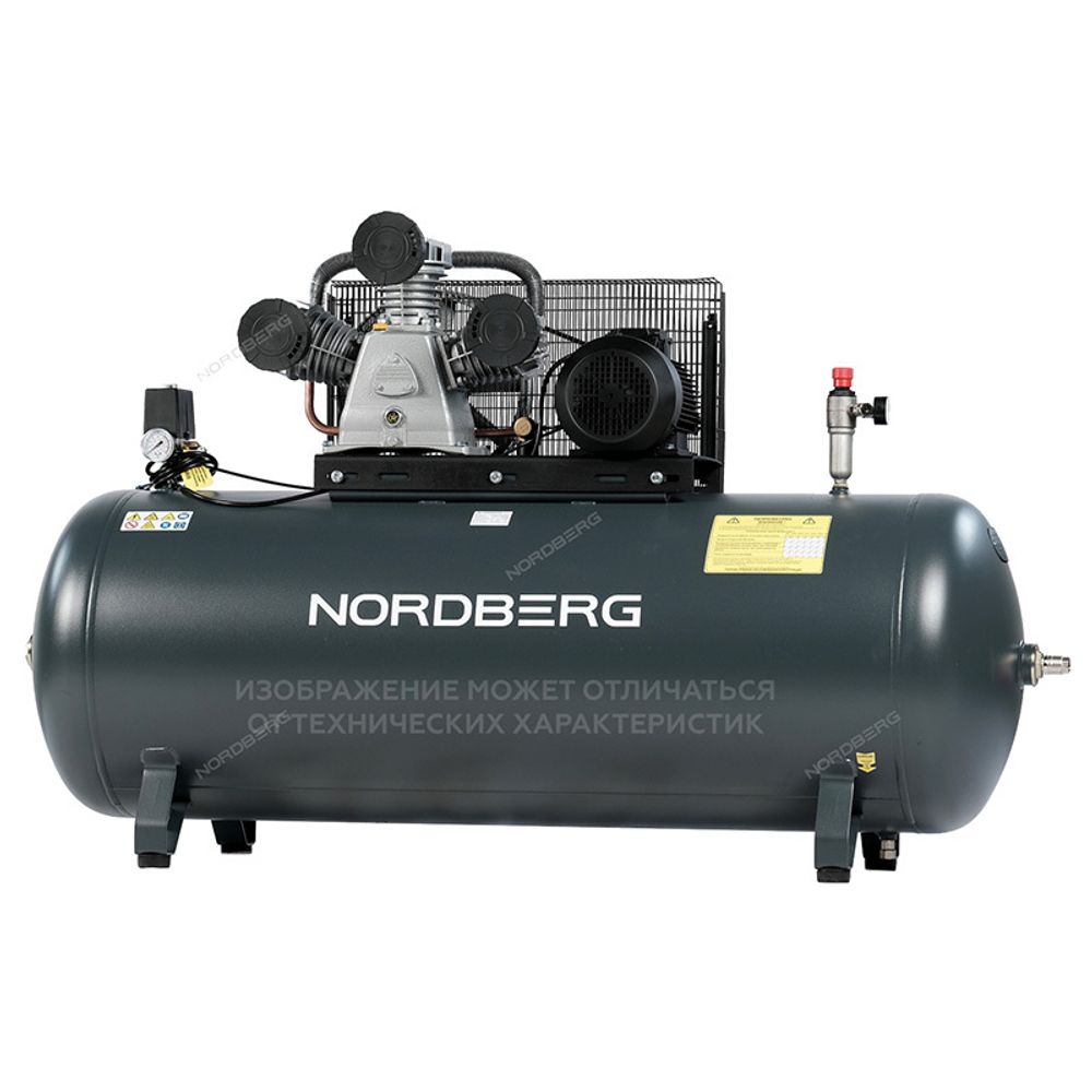 NORDBERG (NCP500/1400) Компрессор поршневой с ременной передачей 380В, ресивер 500л, 1400л/мин