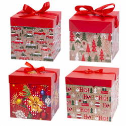 Коробка складная 22*22*22 Новогоднее ассорти