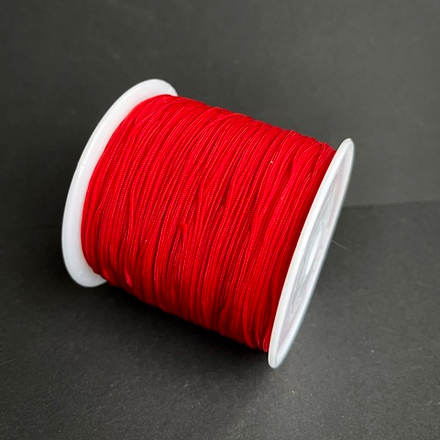 Шнур для браслетов нейлон 0,8 мм красный