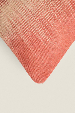 ZARA HOME ЧЕХОЛ ДЛЯ ДЕКОРАТИВНОЙ ПОДУШКИ С КОНТРАСТНЫМ УЗОРОМ, КРАСНЫЙ