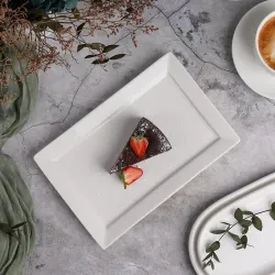 Блюдо прямоугольное 26*17 см h2 см белое фарфор P.L. Proff Cuisine [6]