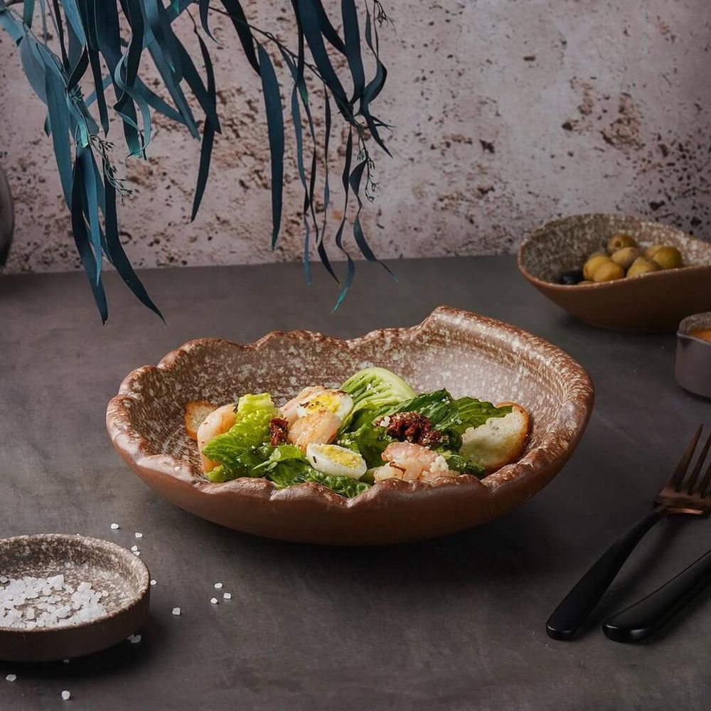 Салатник 750 мл d 22 см h6,5 см Brown Crush Untouched Taiga P.L. Proff Cuisine [1]