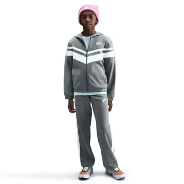 Boys' Спортивный костюм Nike Kids Sportswear Dri-Fit Hooded - smoke grey/white/white