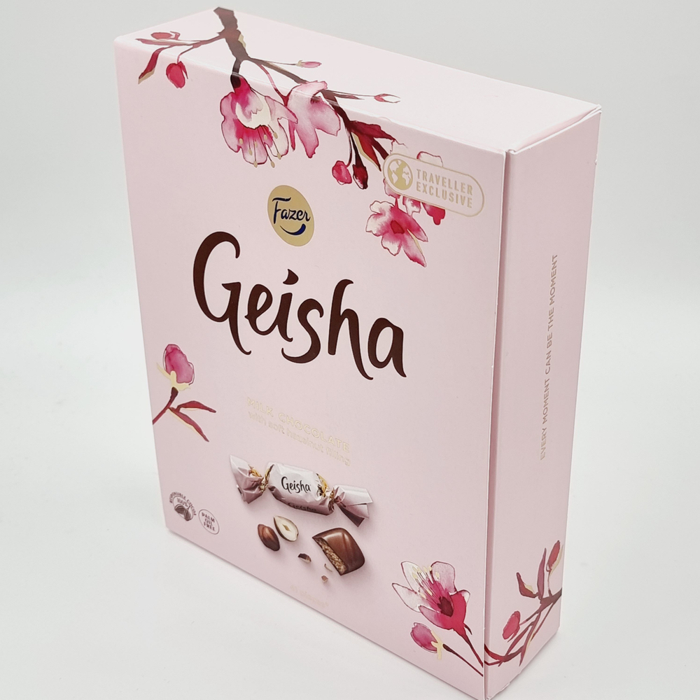 Конфеты шоколадные Karl Fazer Geisha Milk Chocolate с начинкой из тертого ореха 295 г (Из Финляндии)